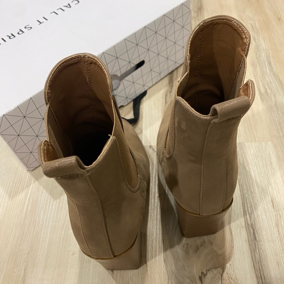 Call It Spring, Light Brown, Suede Bootie, Size 6, Good Condition - Picture 7 of 8